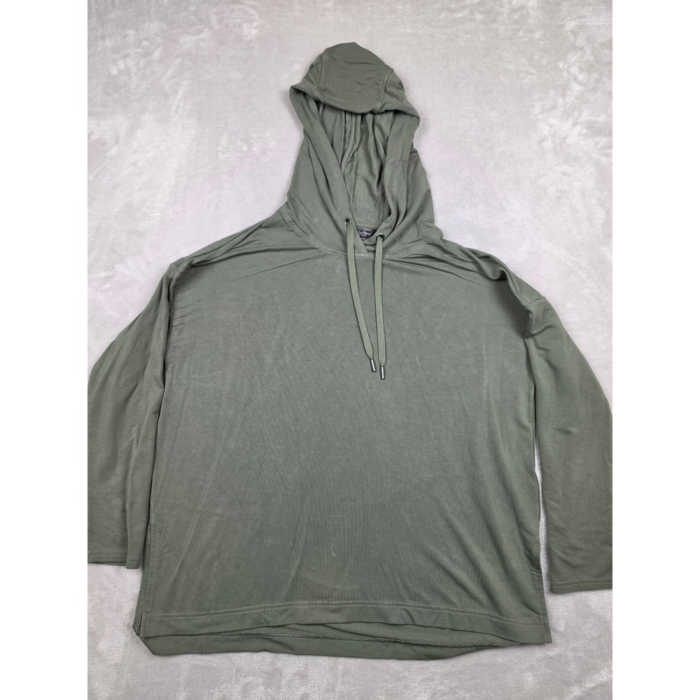 Banana Republic Hoodie Womens Large Green Baby Terry Long Sleeve‎ Pullover